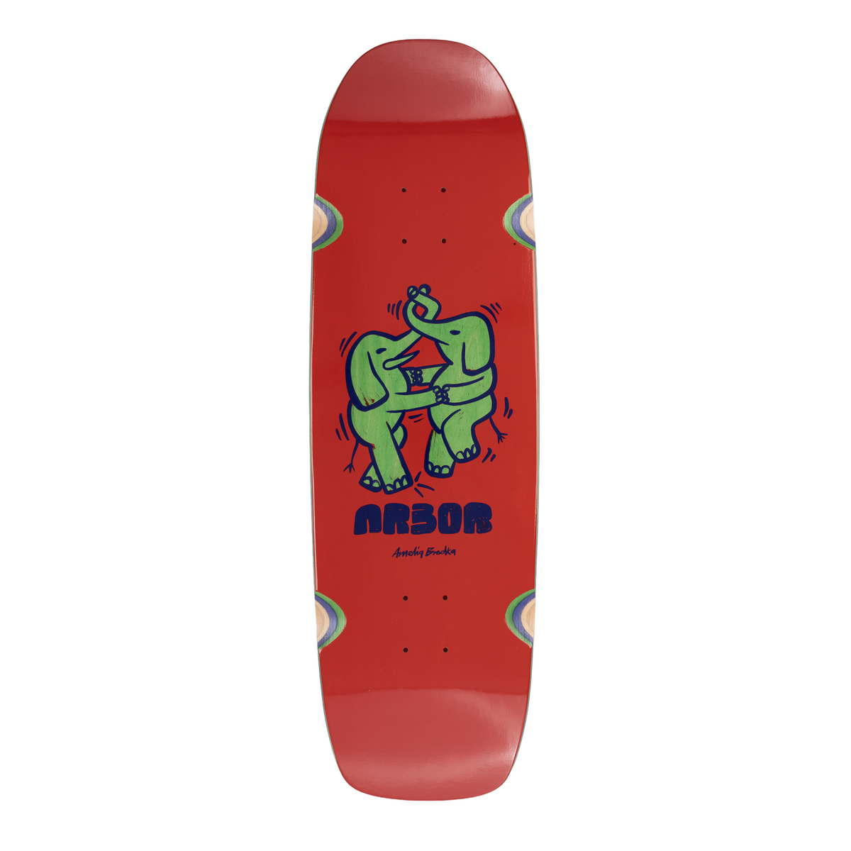 Arbor Amelia Oberek 9.5" Red Skateboard Deck
