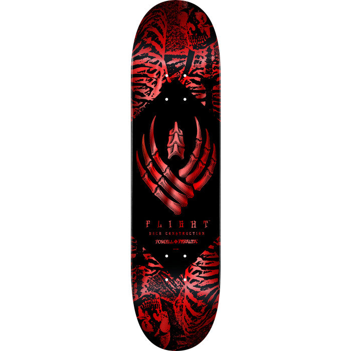 Powell Peralta Skeleton Red Foil 8.38" Flight (243W K26) Skateboard Deck