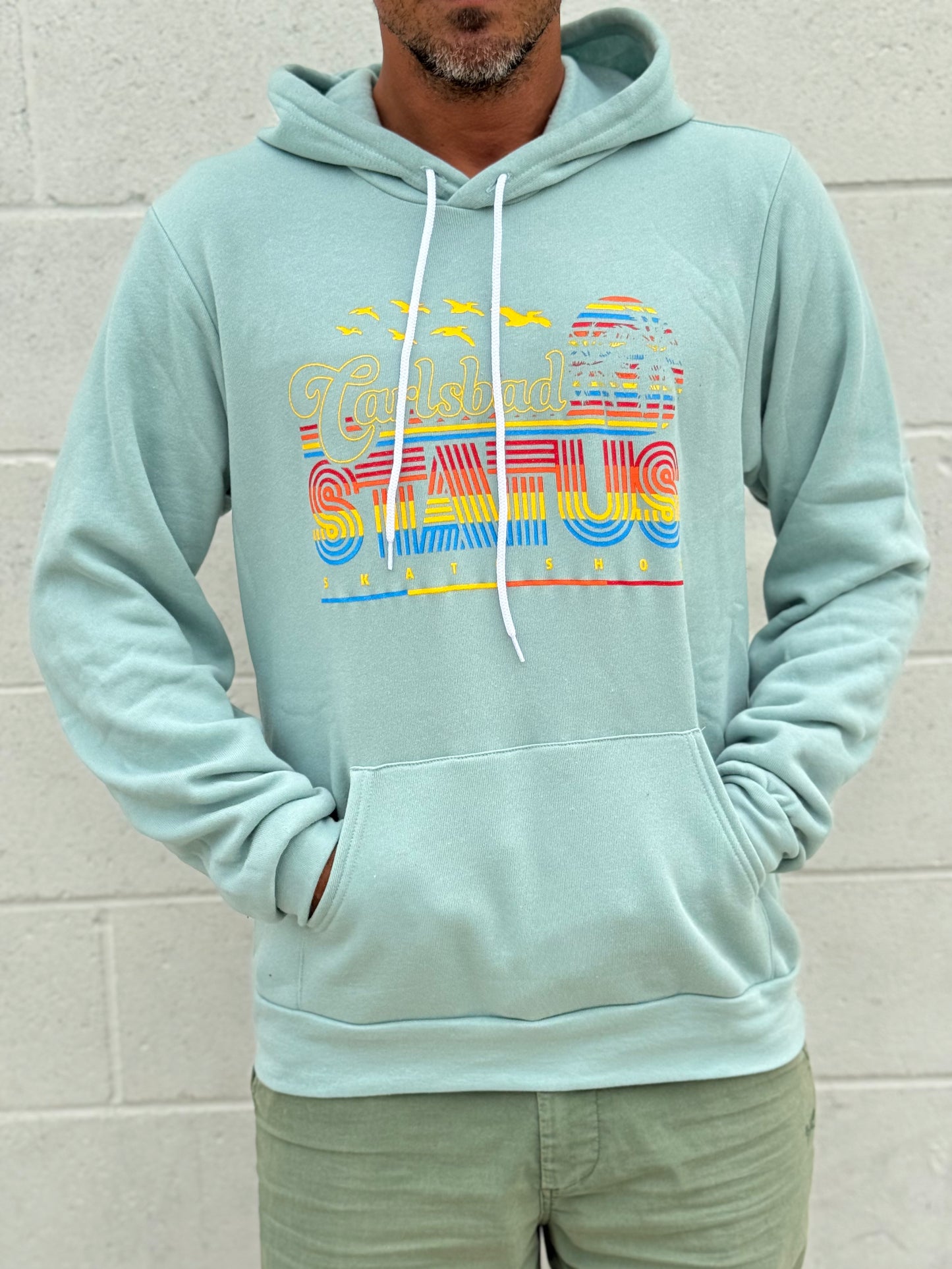 Status Vintage Hoodie Dusty Blue