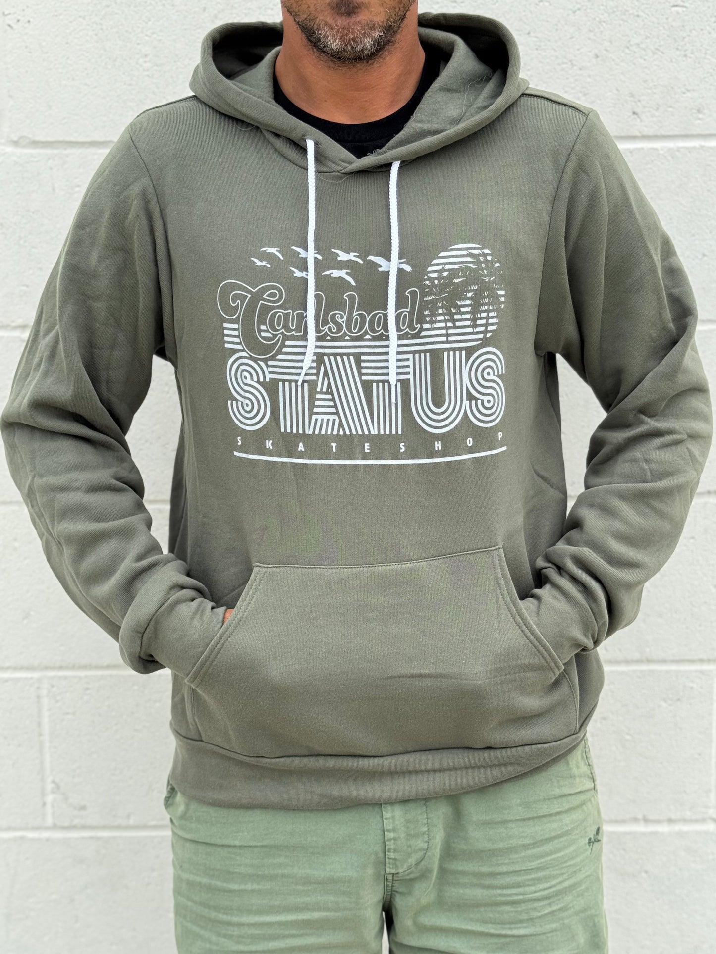 Status Vintage (Grey Art) Hoodie Army Green