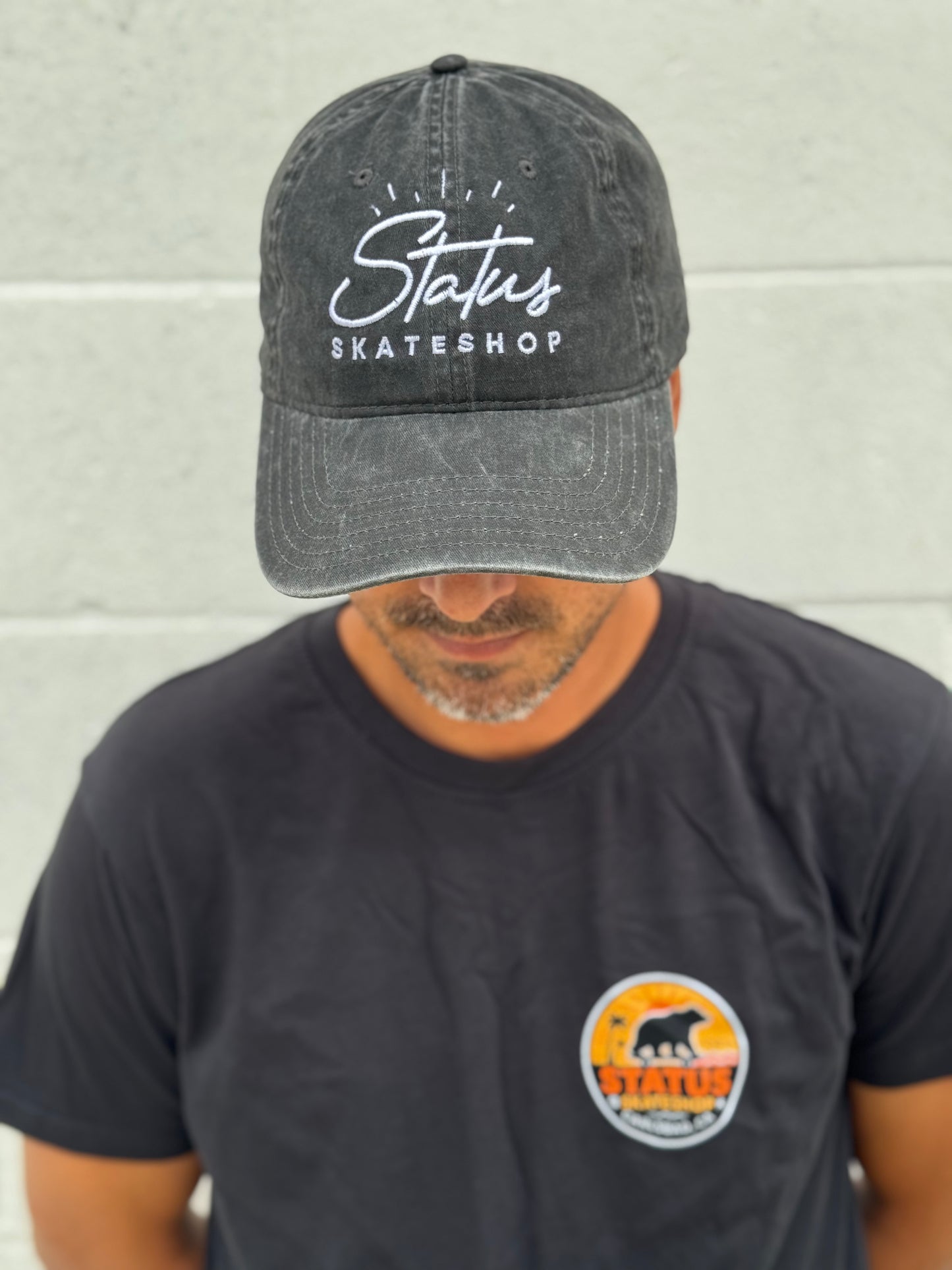 Status Embroidered Dad Hat - Black