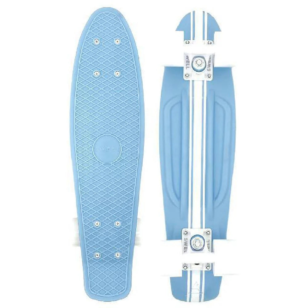 Swell 22" Surf Rider Blue Skateboard Complete