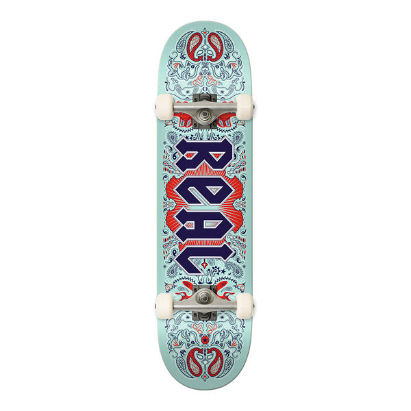 Real Bandana Teal 7.75" Skateboard Complete