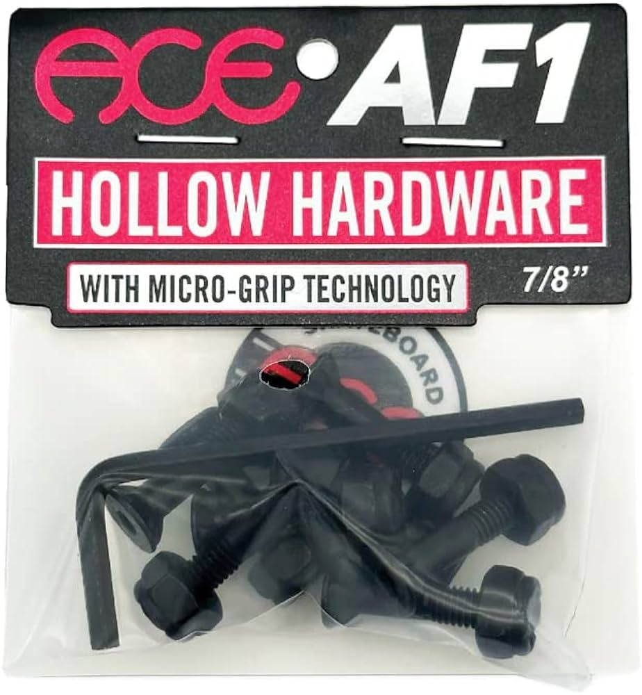 Ace Hollow Bolts w/ Grippers 7/8" Allen - Skateboard - Hardware