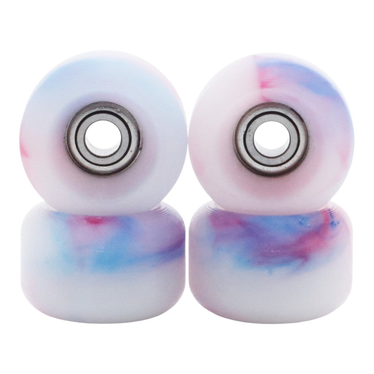 Blistered x FlatFace G6 Urethane Wheels - White/Blue/Red Swirl - Fingerboard - FB Wheels