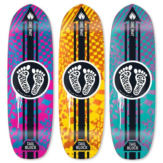 BLL Adams "CURB SURFER" Shape Deck 9.75" WB 14.5" - Skateboard - Decks