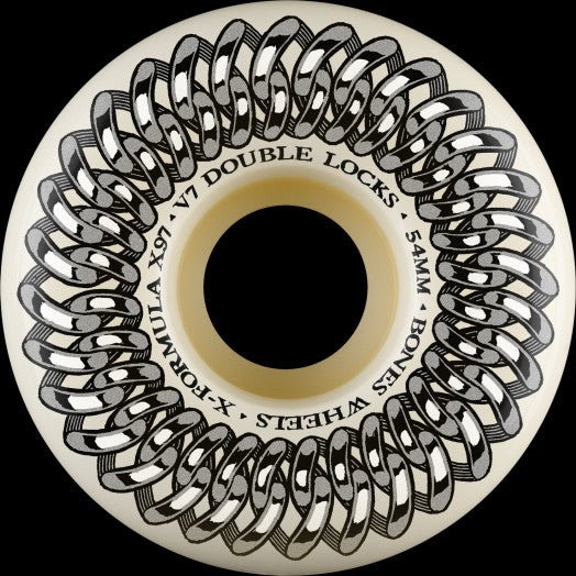 スケートボード BONES X-FORMULA DOUBLE LOCKS V7 54mm Bones X-Formula Double Locks 97a 54mm v7 – Status Skateshop