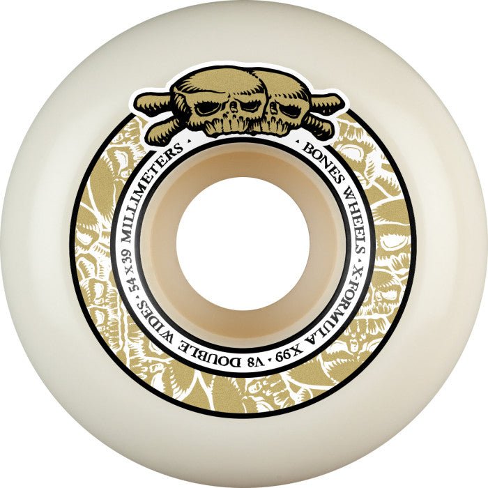 Bones X - Formula Double Wides 99a 54mm XF V8 Skateboard Wheels 4PK - Skateboard - Wheels