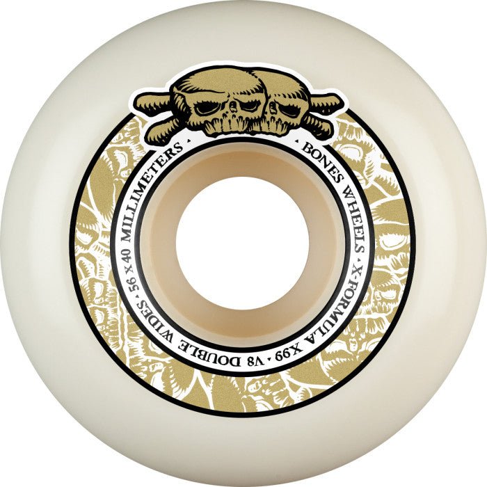 Bones X - Formula Double Wides 99a 56mm XF V8 Skateboard Wheels 4PK - Skateboard - Wheels