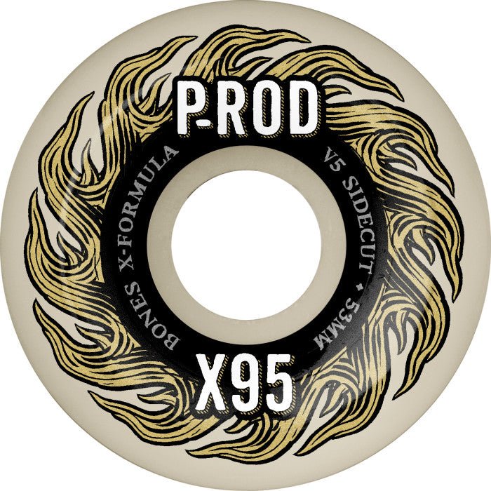 Bones X - Formula V5 95a P - Rod Pro 53mm (White) - Skateboard - Wheels