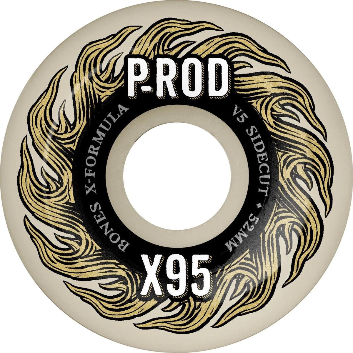 Bones X - Formula V5 95a P - Rod Pro 54mm (White) - Skateboard - Wheels
