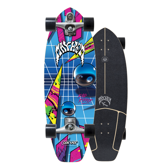 Carver LOST Rad Ripper Neon 31 wb17.25 Surfskate Deck (Only) - Surfskate - Decks