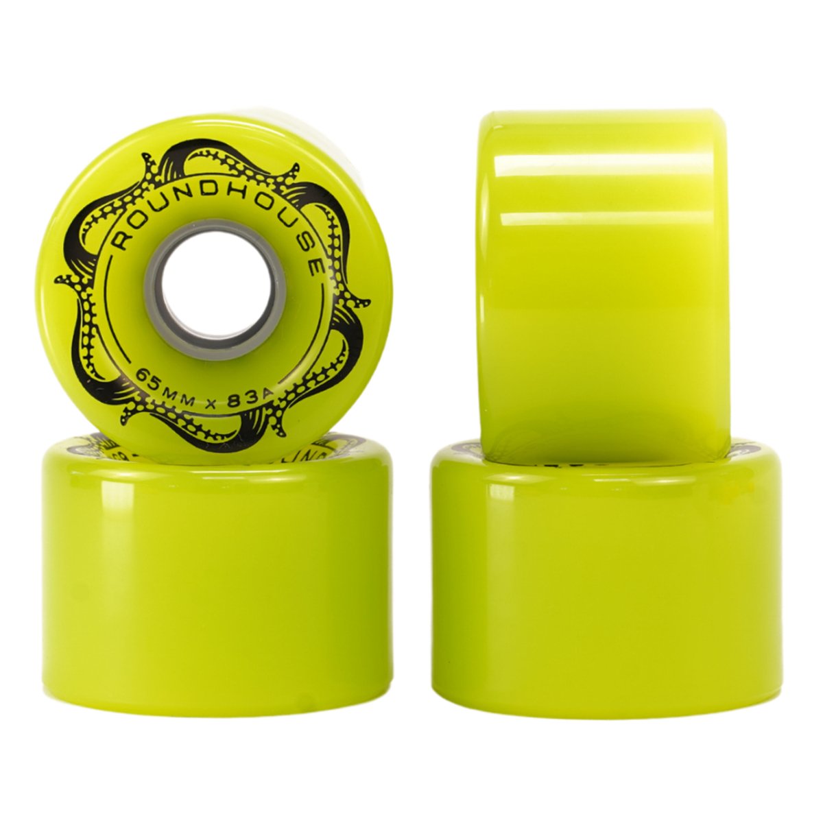 Carver Roundhouse 65mm 83a Slick Green Glo - Skateboard - Wheels