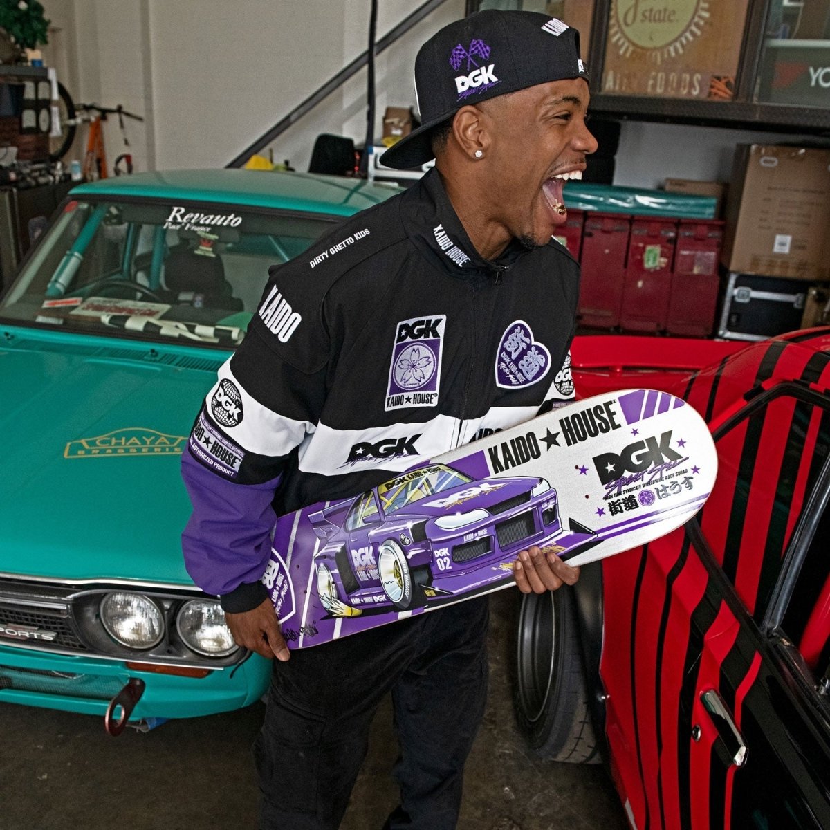 DGK x Kaido House Roulette Raacer (Silver Glitter) 8.25" Deck - Skateboard - Decks