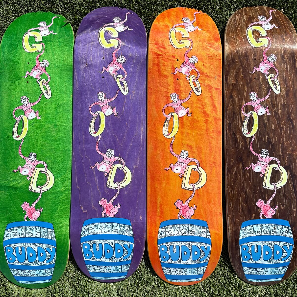 Goodbuddy Strictly Monkey Business 8.5” Skateboard Deck - Skateboard - Decks