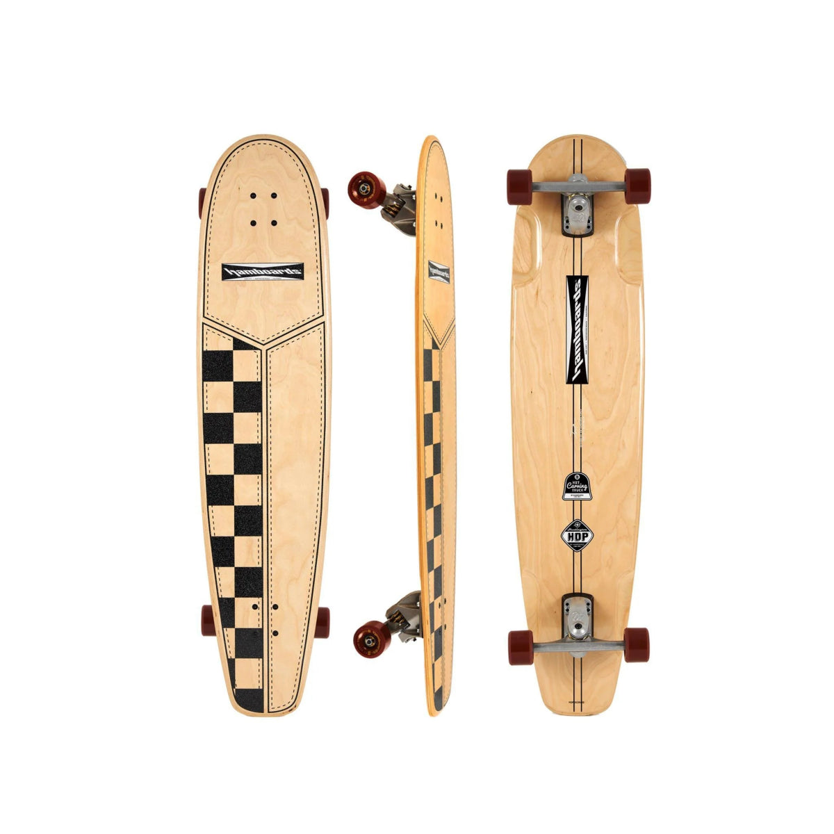 Hamboard 45" HHOP Carving Surfskates - Natural Checkers - Surfskate - Completes