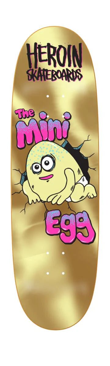 Heroin Mini Egg Gold Deck 8.38 - Skateboard - Decks