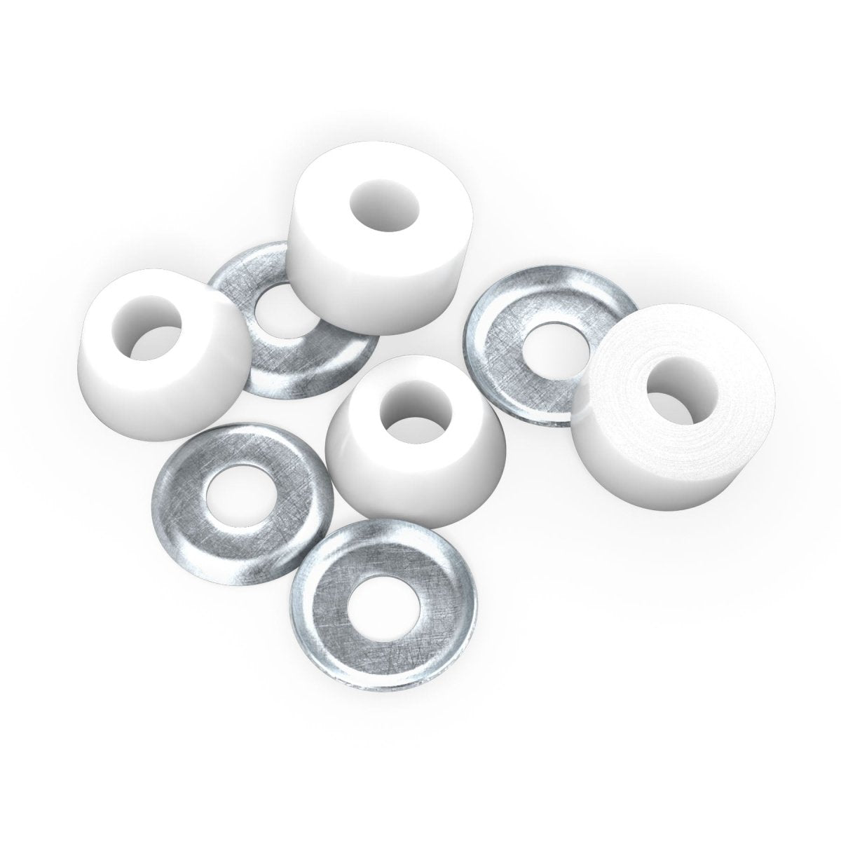 INDE STD CYLINDER CUSHIONS 78a WHT 2pr w/washers - Skateboard - Bushings