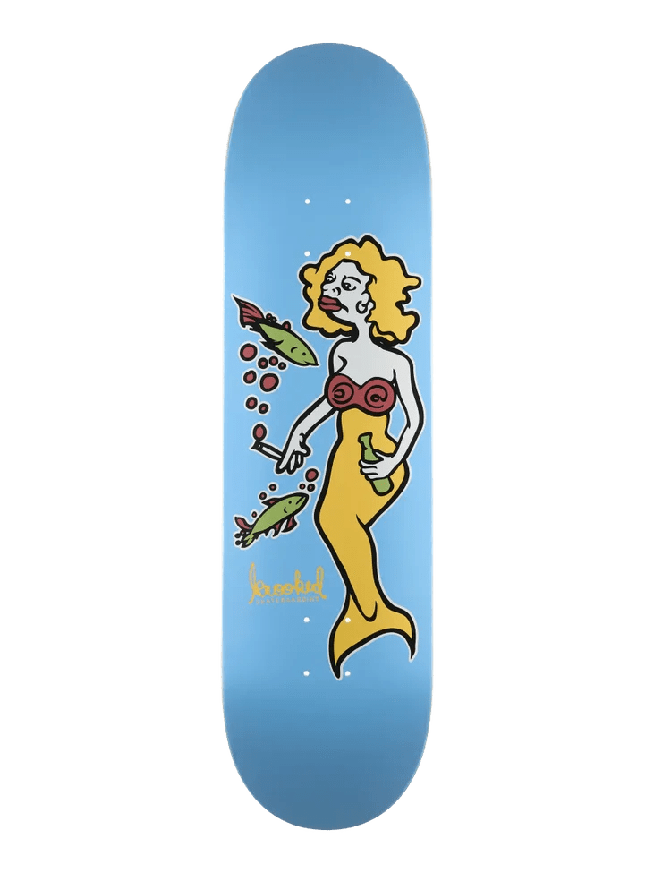 Krooked DBX Mermaid Light Blue 8.38" Skateboard Deck - Skateboard - Decks