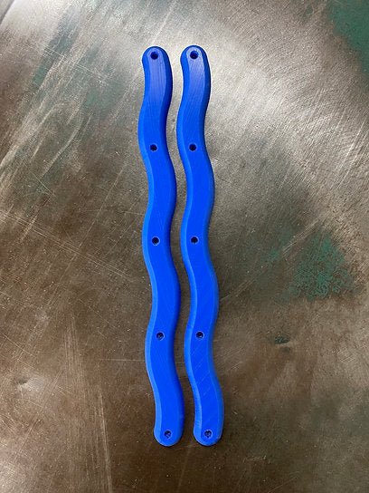 LJ Wide Worm Jawns Rails (Blue) - Skateboard - Rails and Tails