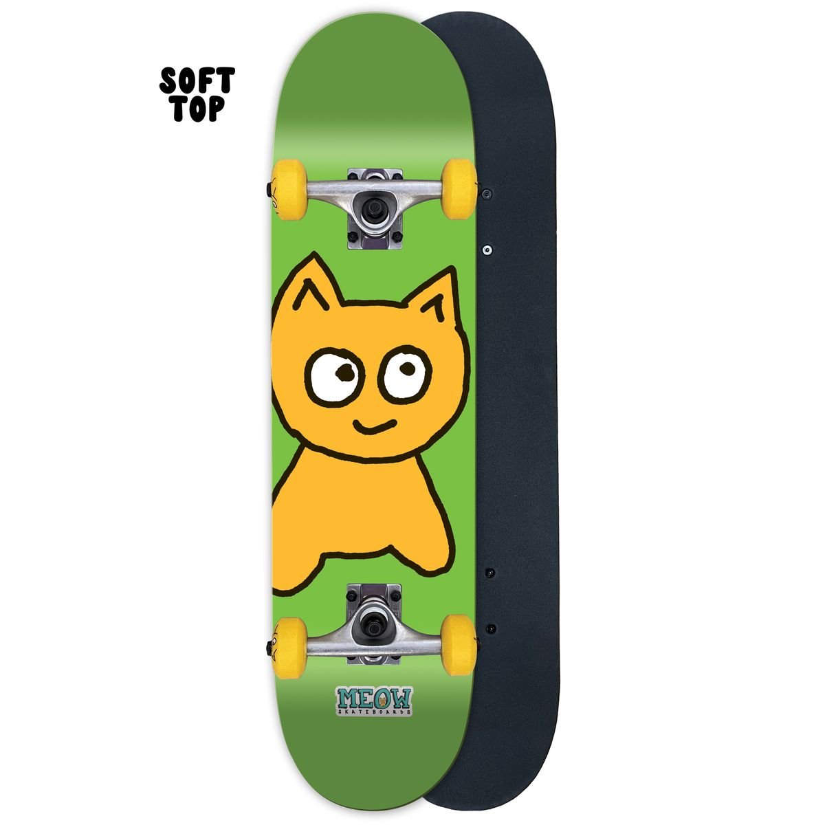 Meow Big Cat Green 6.50 Soft Top Complete - Skateboard - Completes