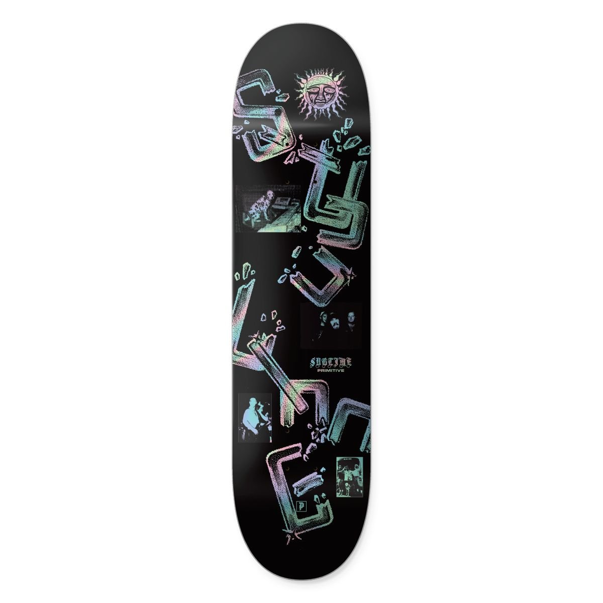 Primitive Sublime Hello Team 8.25" Deck (Black) - Skateboard - Decks