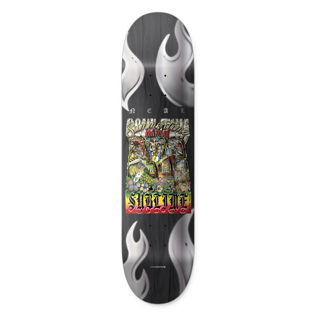 Primitive Sublime Neal Neighbors 8.5" Deck (Black) - Skateboard - Decks