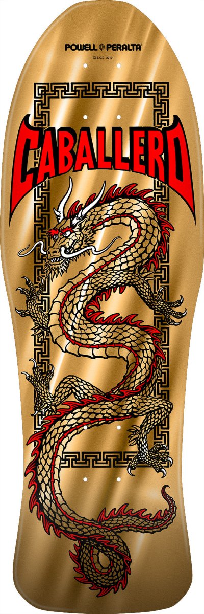 PW/L Caballero Chin Dragon (Gold) 10" Deck - Skateboard - Decks