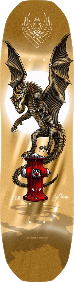 PWL/P Andy Anderson Hydrant (Gold) Deck 8.4" - Skateboard - Decks