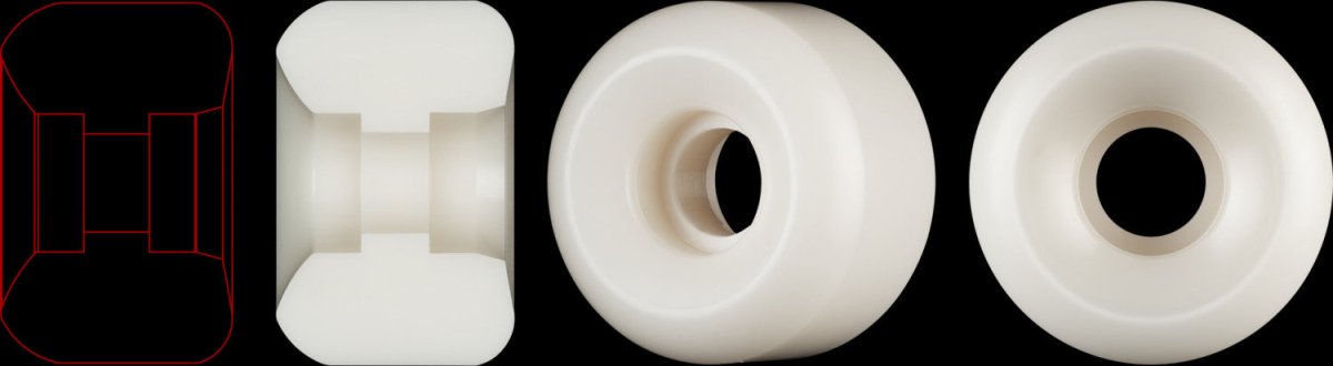 Pwl/P DF Nano Rats 56x36mm 88a (Off White) - Skateboard - Wheels