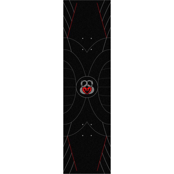 PWL/P Grip Sheet 9x33 Anderson Theory Map Black - Skateboard - Griptape