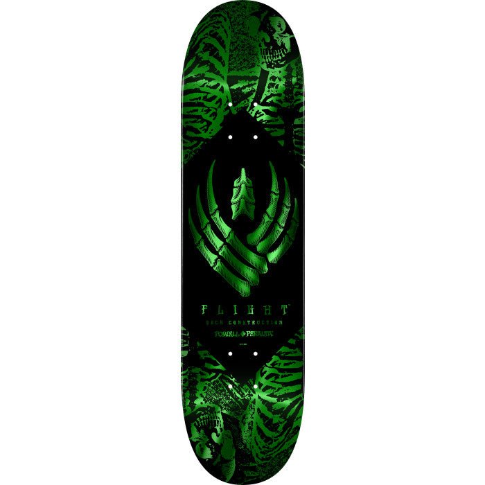 PWL/P Skeleton Green Foil (242W K26) Flight Deck 8.0" - Skateboard - Decks