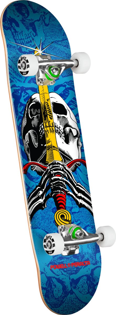 PWL/P Skull & Sword Birch (Blue) 7.5" Complete - Skateboard - Completes