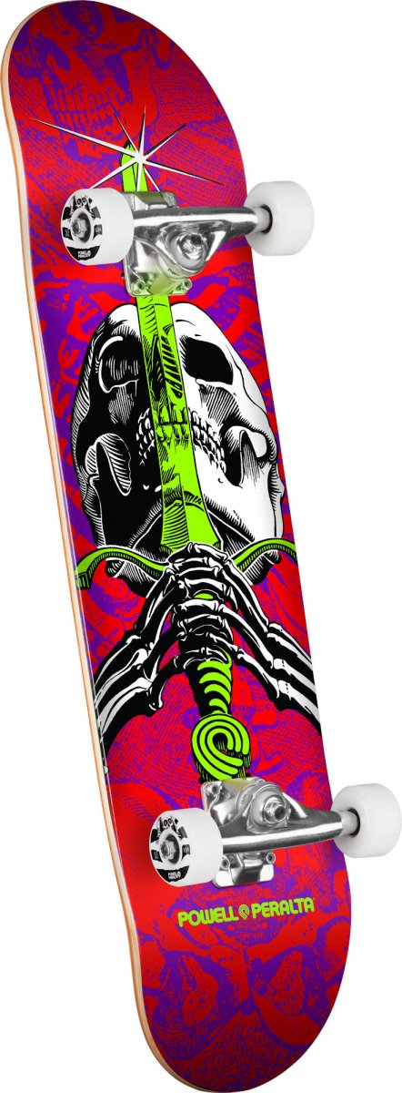 PWL/P Skull & Sword Birch (Red/Purple) 8.0" Complete - Skateboard - Completes