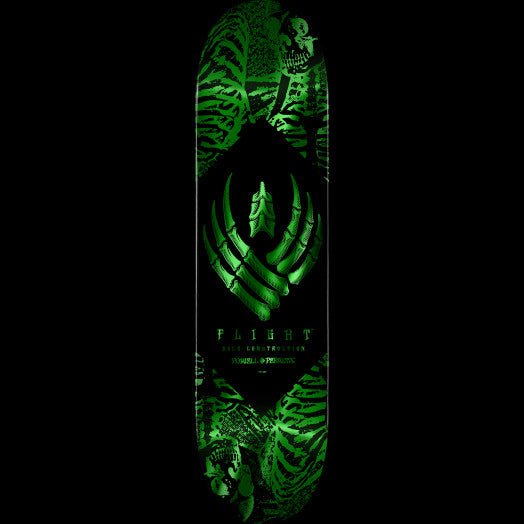 PWP Skeleton Green Foil (244 K26) Flight Deck 8.5" - Skateboard - Decks