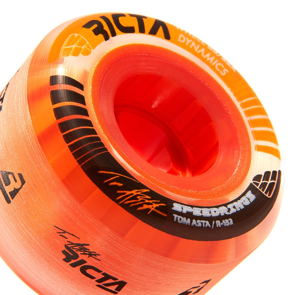 Ricta Astra Speedrings Clear Orange Slim 53mm 95a - Skateboard - Wheels