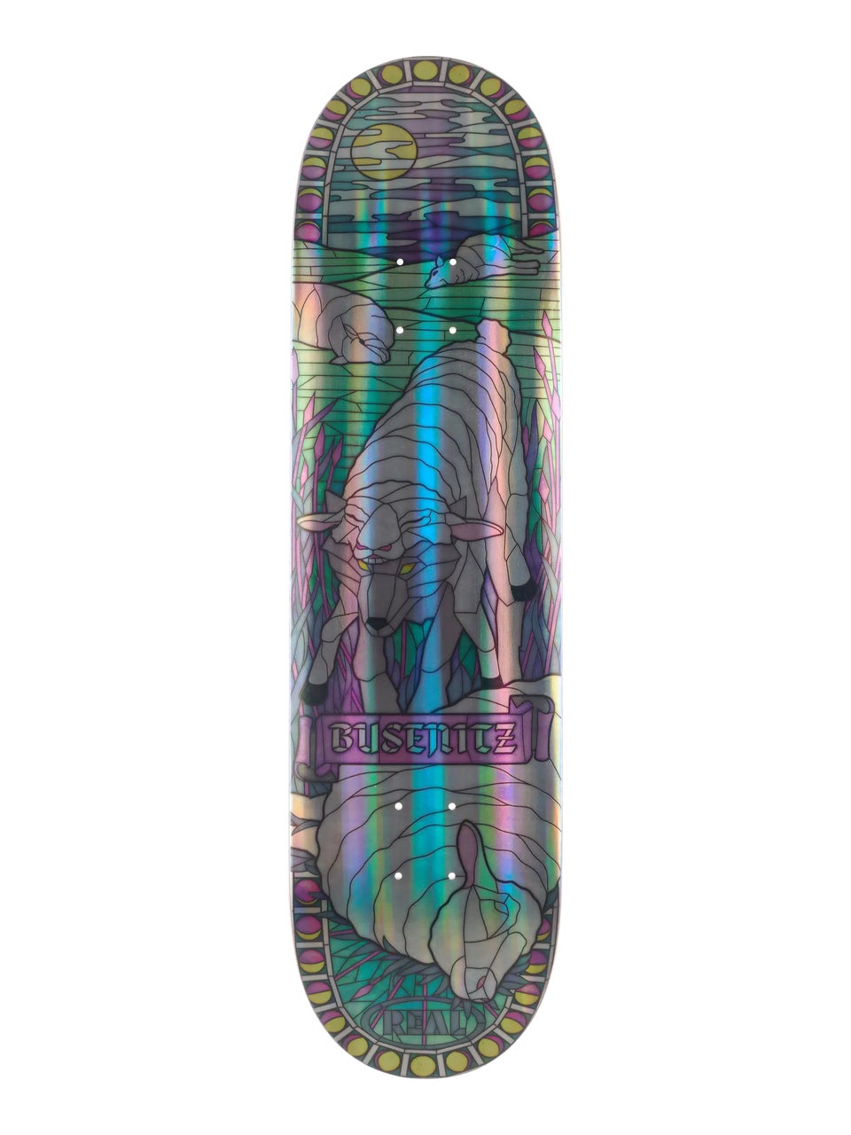 Real Busenitz Holographic 8.38" Cathedral Skateboard Deck