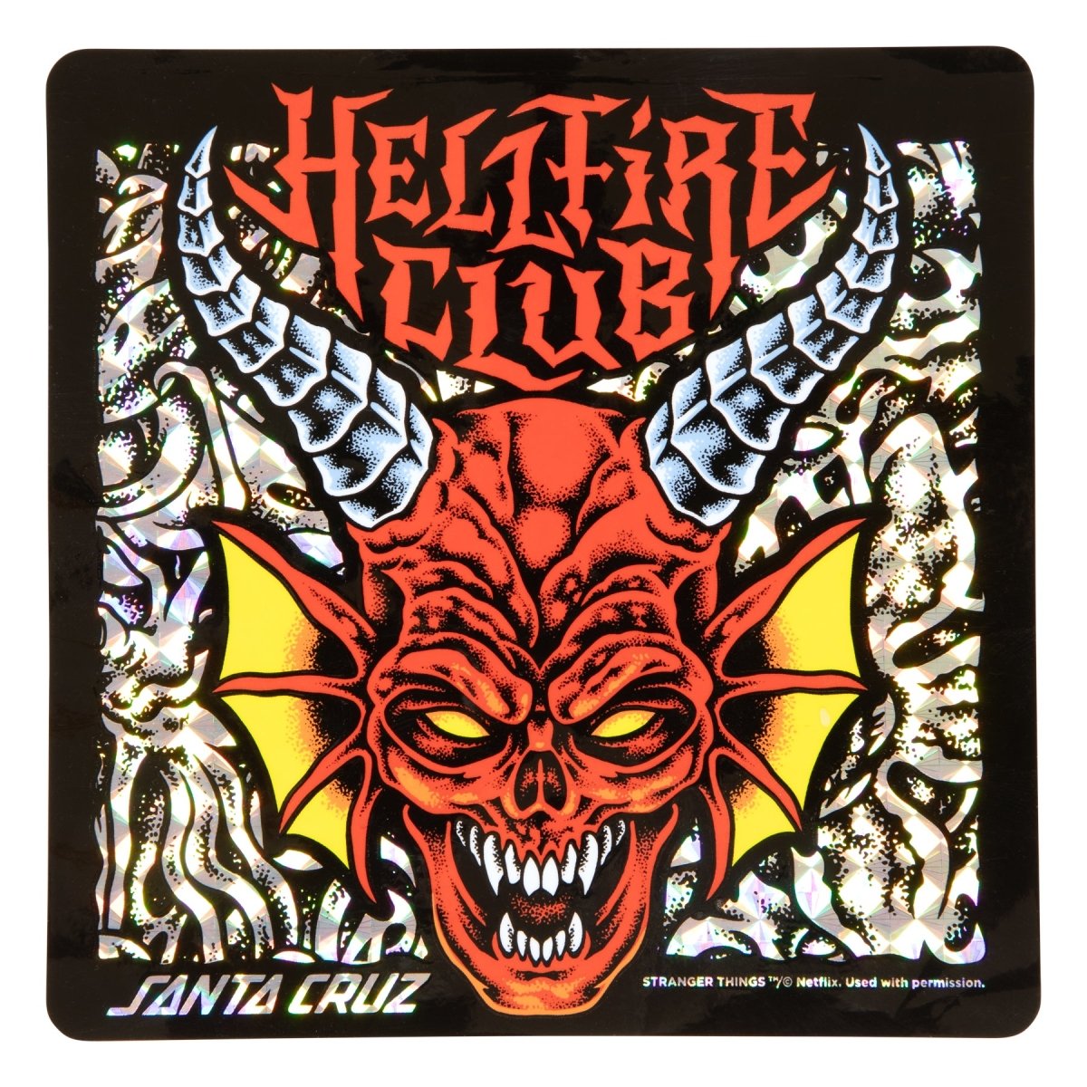 SC Stranger Things Hellfire Club Flames 9.00in x 32.00in Deck - Skateboard - Decks
