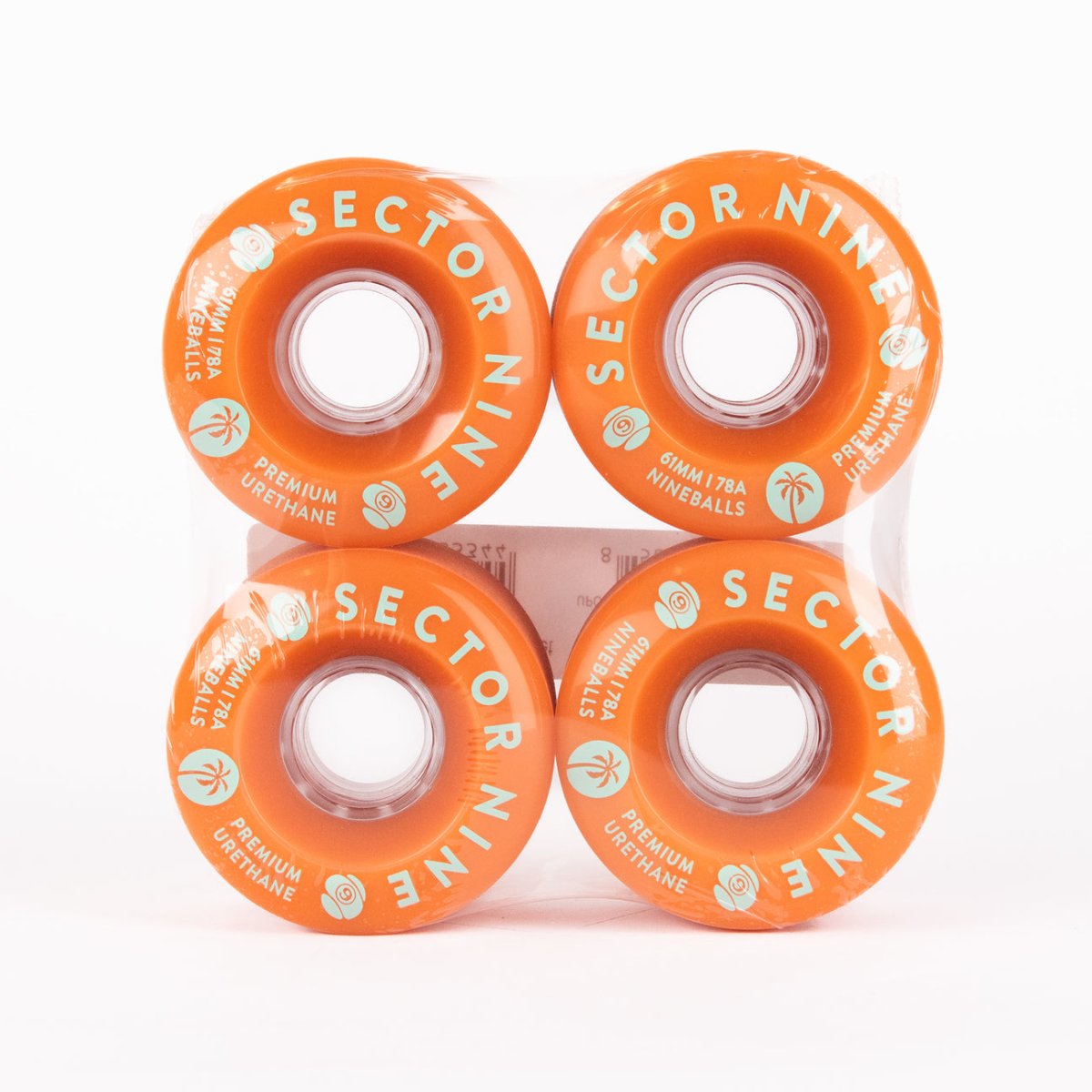 Sector 9 Nineballs 78a 61mm (Creamsicle) Skateboard Wheels - Skateboard - Wheels