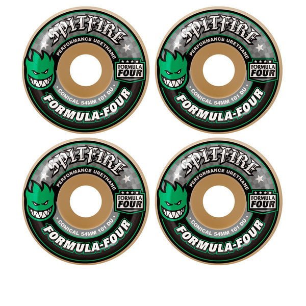 SF F4 101a Conical 52mm (Nat/Green) - Skateboard - Wheels