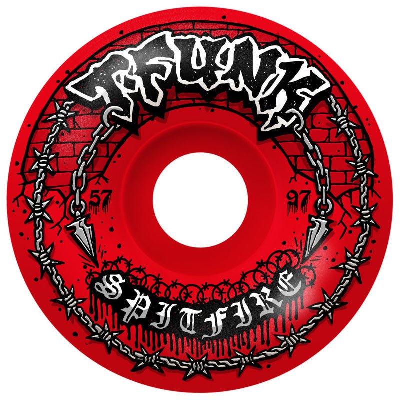 SF F4 97a T - Funk Raw Radial Full 57mm (Red) - Skateboard - Wheels