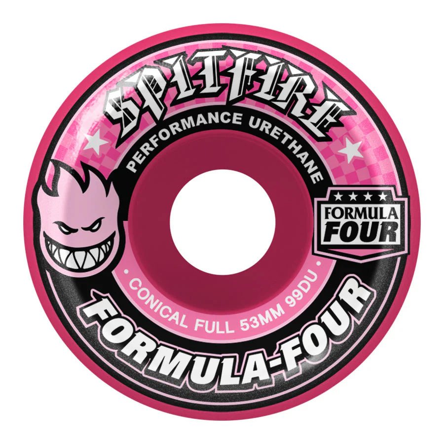 SF F4 99a 53mm Conical Full (Pink) - Skateboard - Wheels