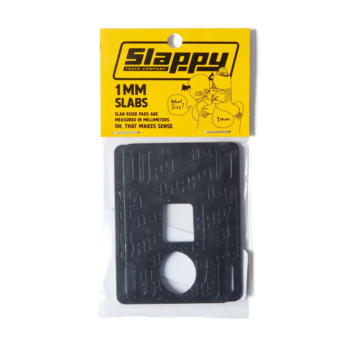 Slappy Slabs 1mm Low Riser (Black) - Skateboard - Risers