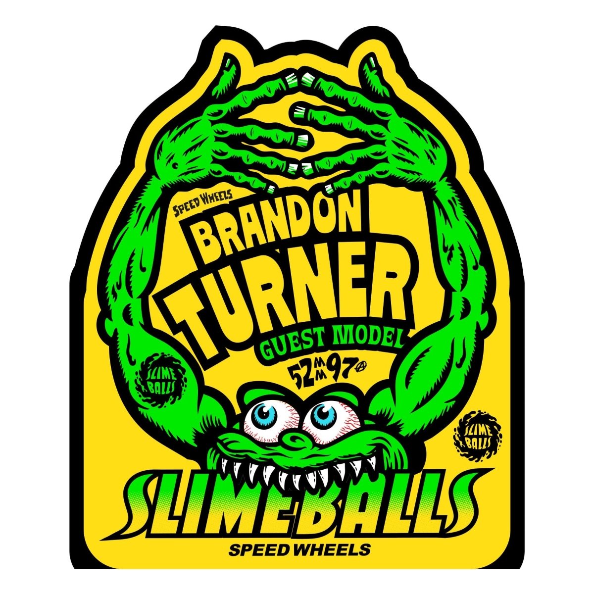Slime Balls 52mm Brandon Turner 97a Chubbies - Skateboard - Wheels