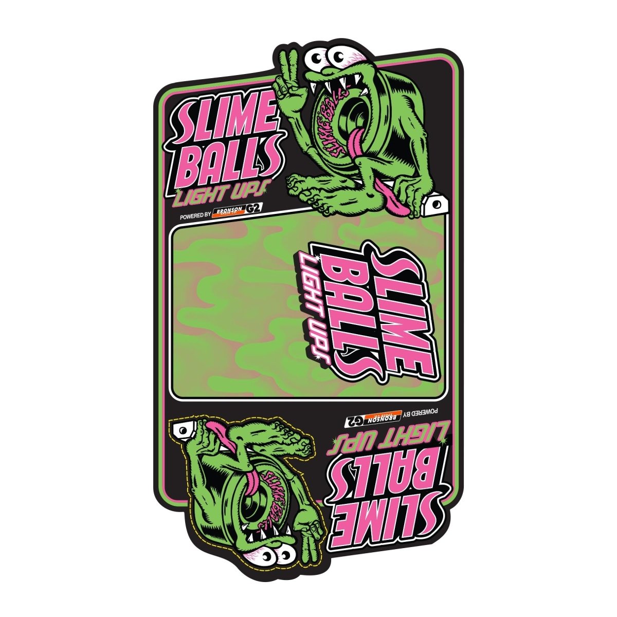 Slime Balls 78a Scream Light Ups 60mm - Skateboard - Wheels