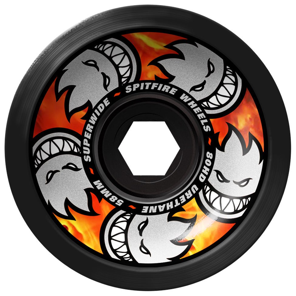 Spitfire 80HD 58mm Team Multiball Superwides Black - Skateboard - Wheels