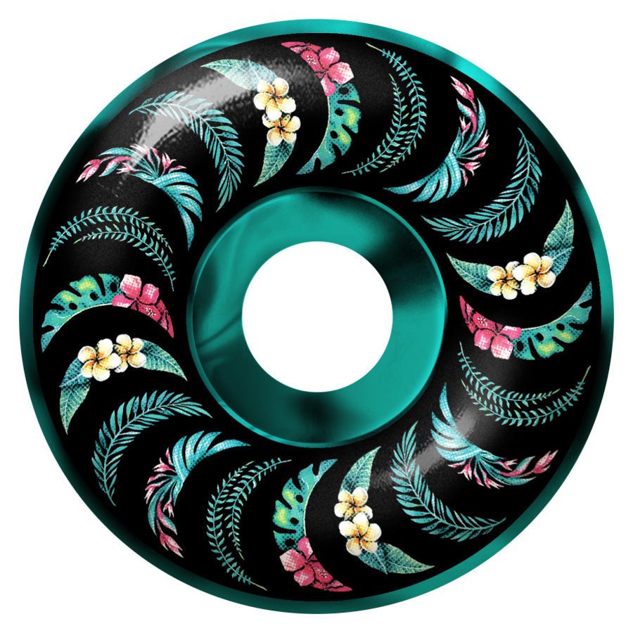 Spitfire F4 99a 53mm Floral Classic Teal/Black Swirl - Skateboard - Wheels