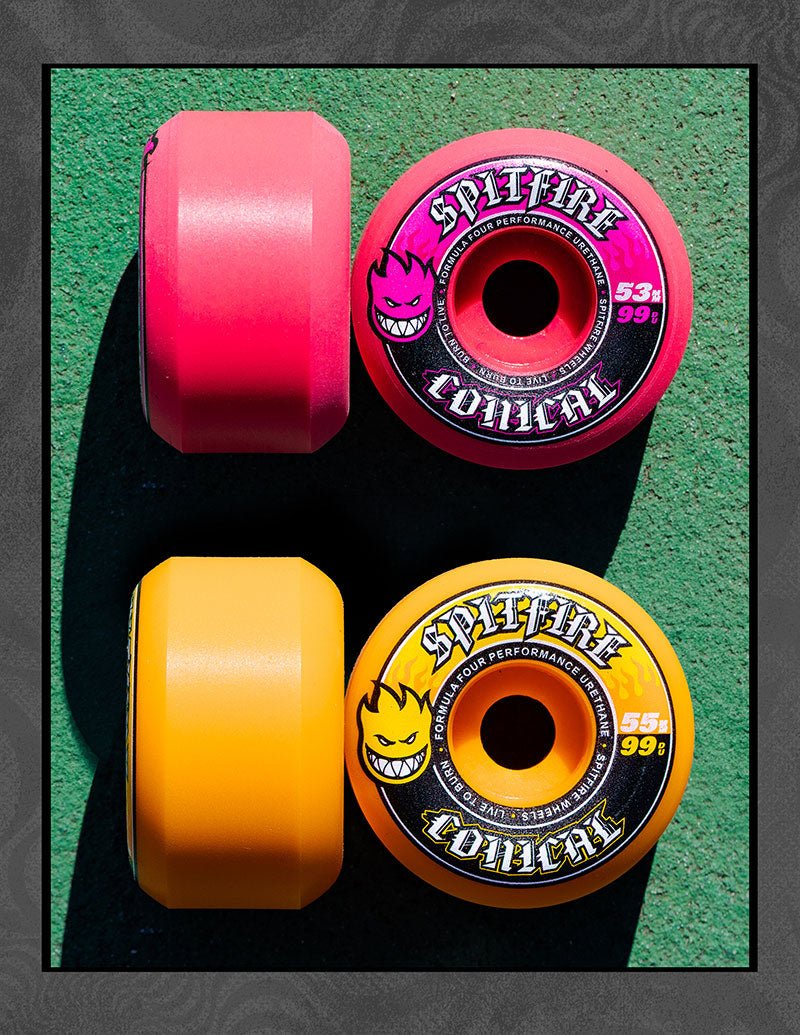 Spitfire F4 99a 55mm Orange Conical Skateboard Wheels - Skateboard - Wheels