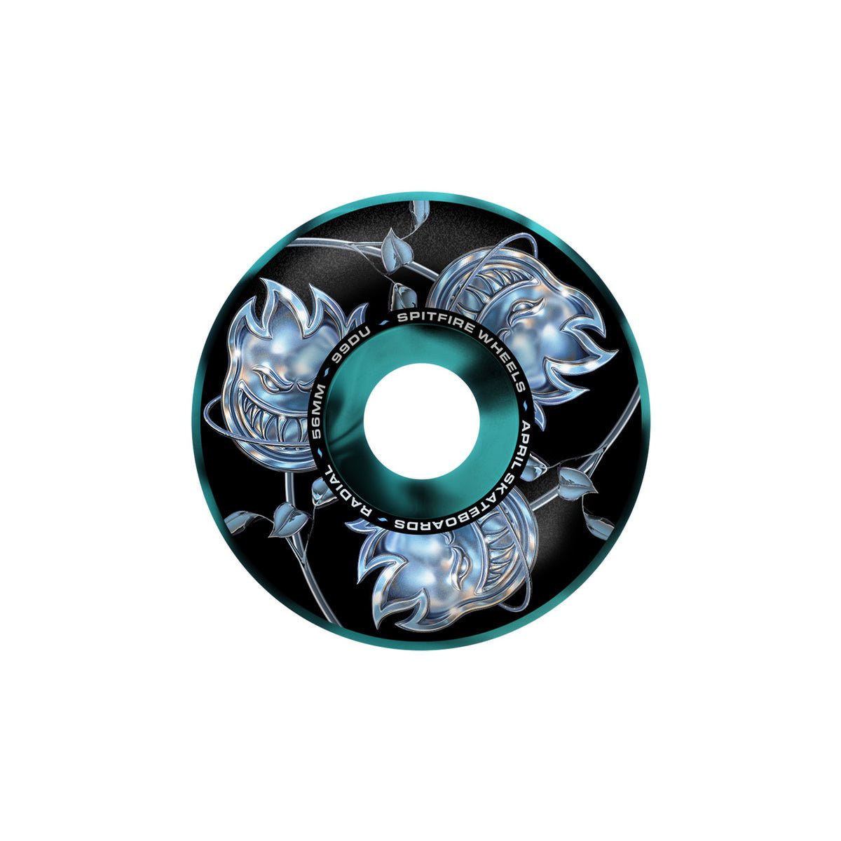 Spitfire F4 x April 99a 56mm Radial Bighead Swirl Rose Skateboard Wheels - Skateboard - Wheels