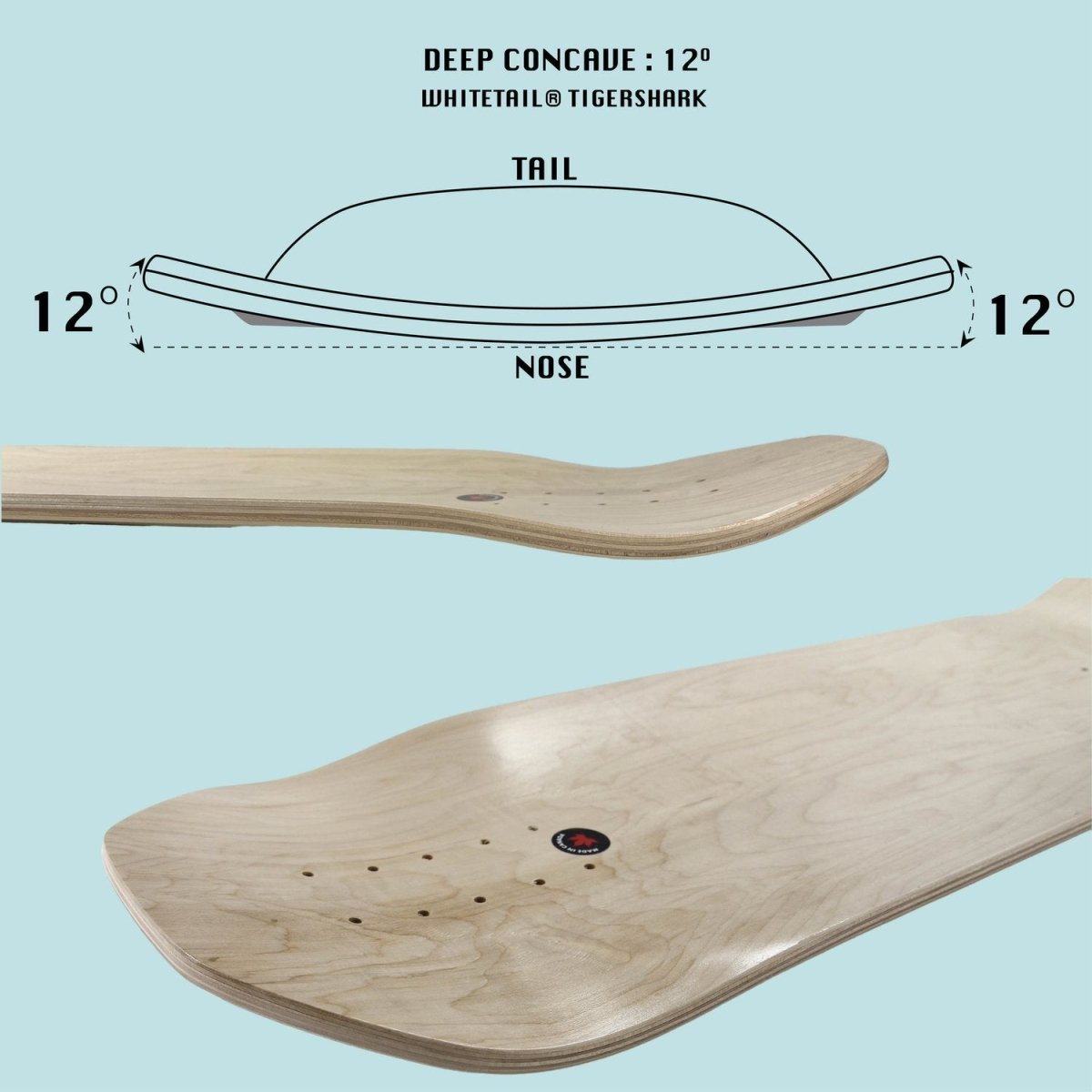 Whitetail Tigershark 33.5" Surfskate Deck Classic - Surfskate - Decks